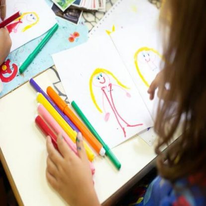 zeichnen und malen im Kindergarten Villa Kunterbunt in 1070 Wien